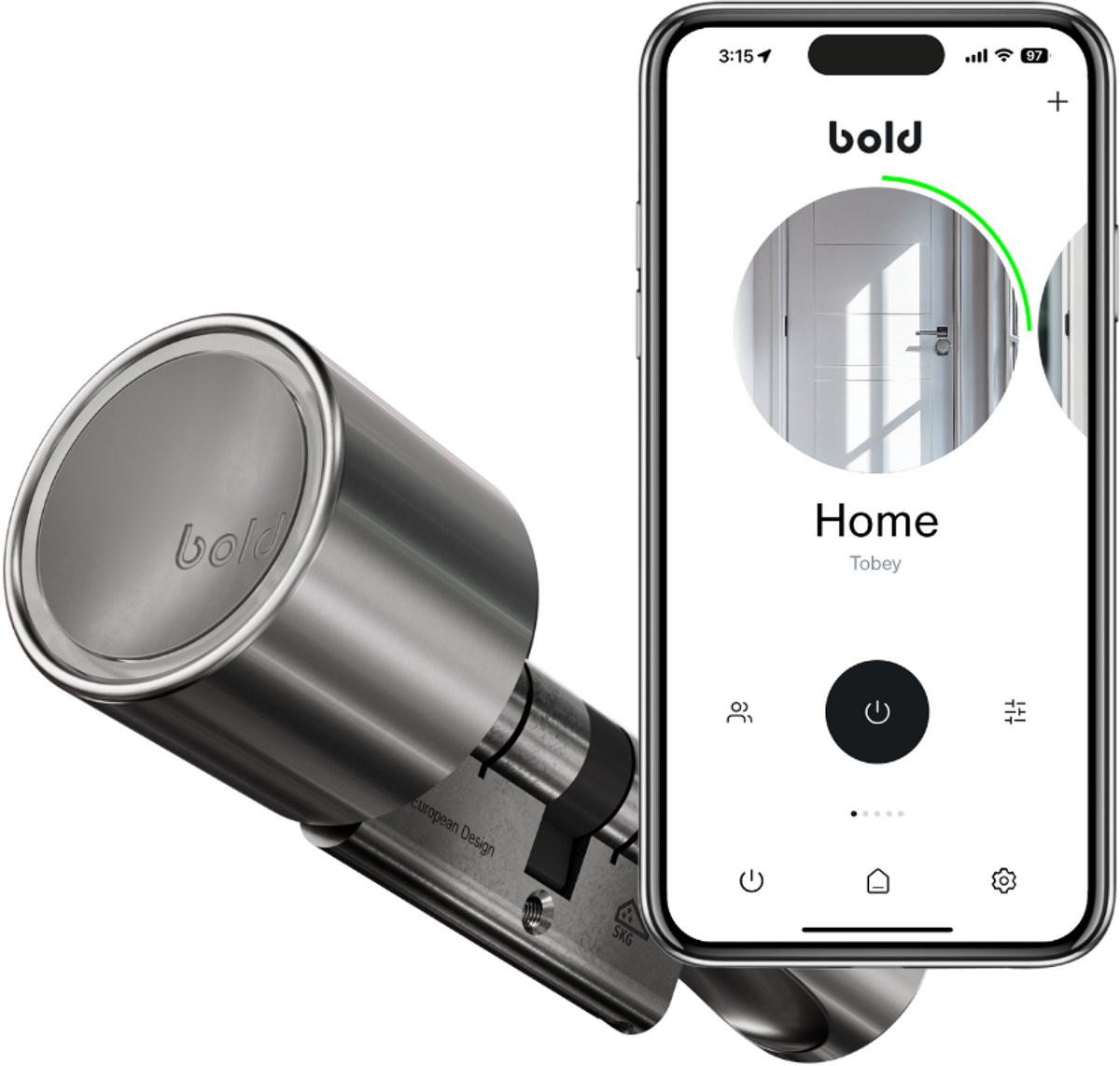 Bold Smart Lock SX-35 Slim deurslot - RVS - Zilver
