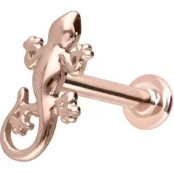14 Karat Gold Labret mit Innengewinde GECKO