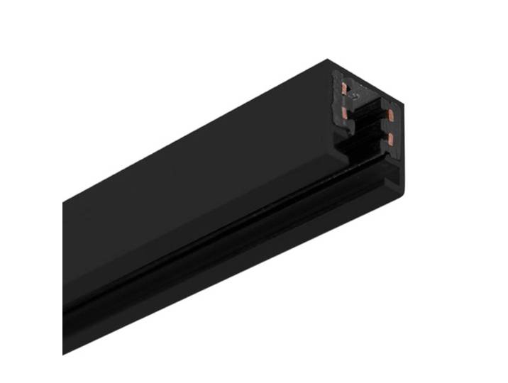 Molto Luce 2-Phasen Stromschiene Volare, schwarz, 100 cm Volare, schwarz, für Wohn- / Esszimmer, Aluminium, Modern, Schienensysteme