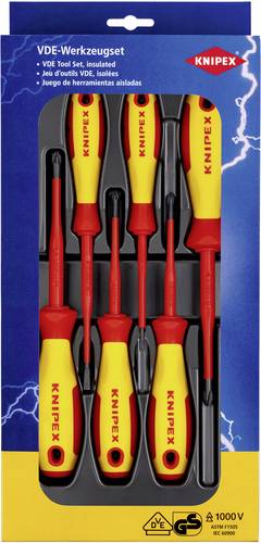 Knipex VDE Schraubendreher-Set Schlitz, Kreuzschlitz Phillips, Kreuzschlitz Pozidriv