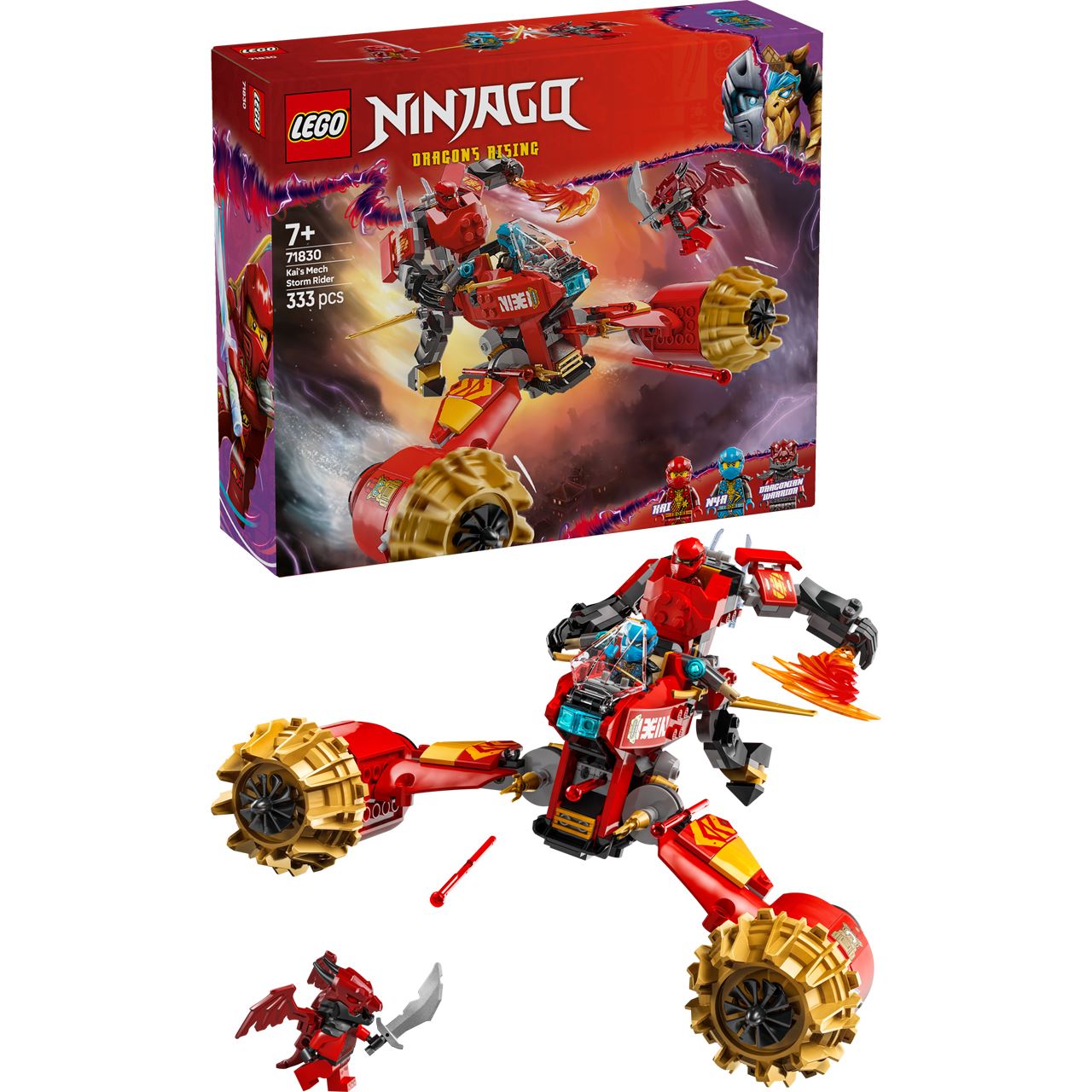LEGO NINJAGO 71830 Kais Sturmreiter-Mech - Fliegendes Motorrad Spielzeug