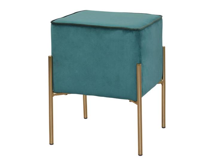 Repose-pieds capitonné Ostbirk I Ø 36cm Vert/Vert foncé