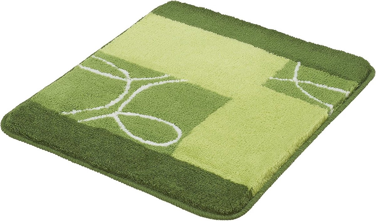 Badmat Curly Groen 55 x 65 cm - Comfortabele Badkameraccessoire
