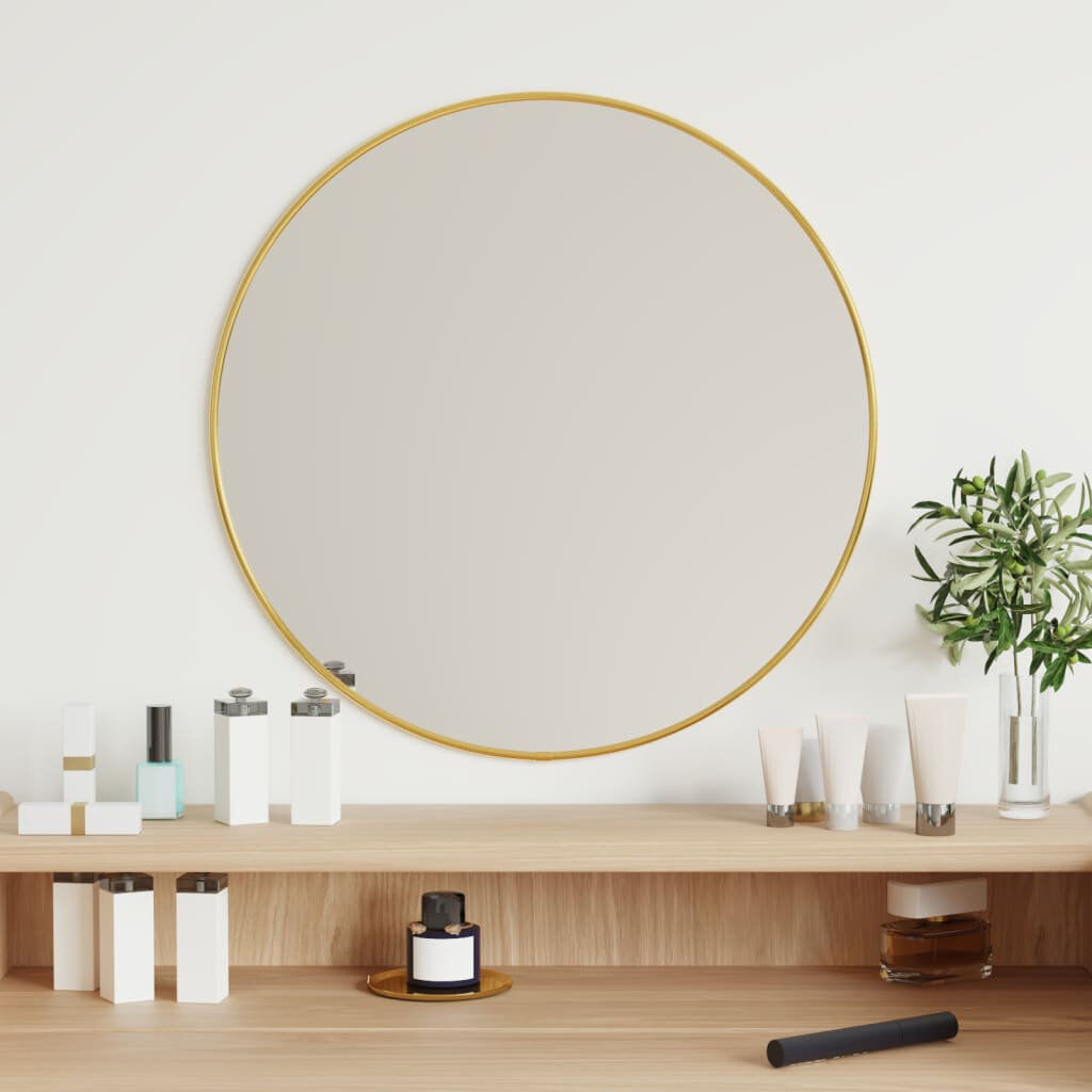 Fairmont Park Jenkintown Plastic Round Wall Mirror Gold 50cm x 50cm