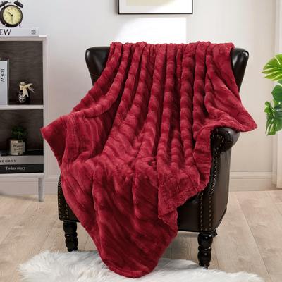 Home Soft Things Oversized Derby Double Sided Fauxfur Throw