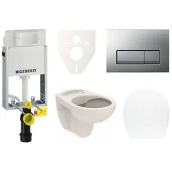 Geberit Wand-WC Set für Einmauerung + Ceramia S-Line WC SIKOGE1U8