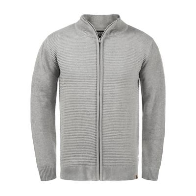 Cardigan INDICODE "Cardigan IDRickert", Herren, Gr. M, grau (light grau mix), Obermaterial: 100% Baumwolle CO., Strickjacken