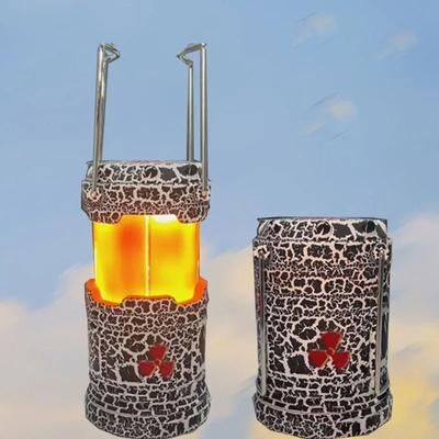 Useful Little Things Nuclear Reactor Lantern Mini Handheld Nuclear Reaction Push Simulation Illuminator Toy Sci Fi Desk Decor black Crack