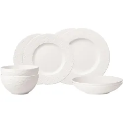 Villeroy & Boch, Geschirrset, Manufacture Rock Blanc Einsteiger-Set (8 Stk.)