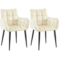 CLP 2er Set Stuhl Tirana Samt   Farbe: creme