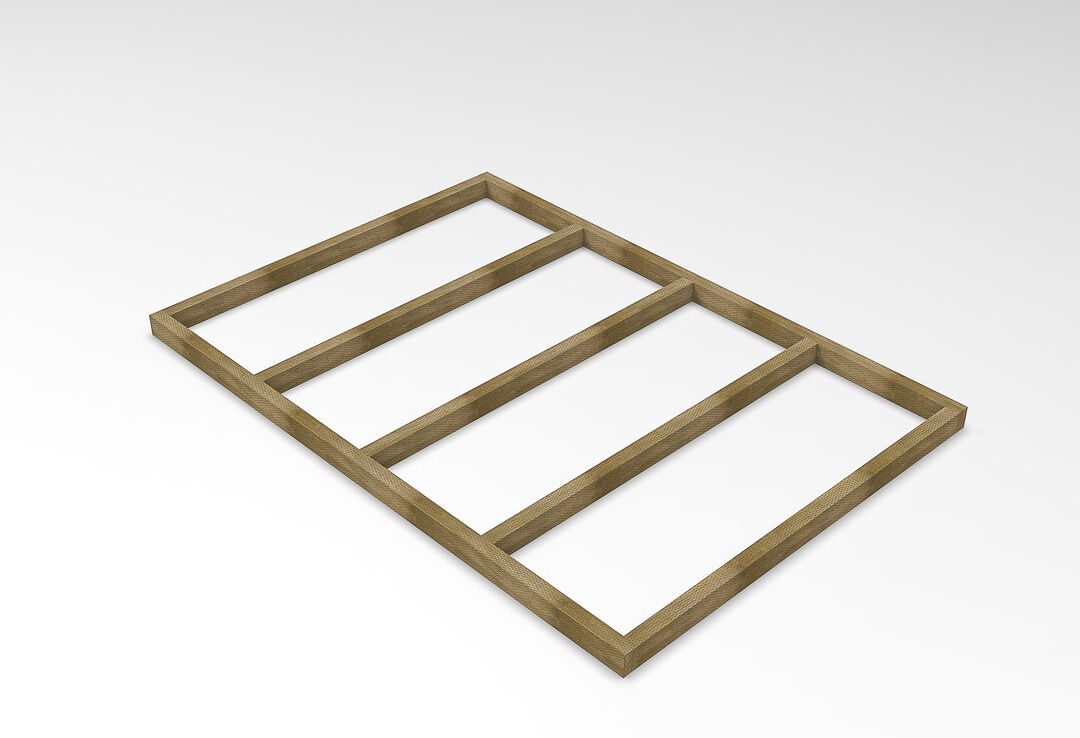 Forest Garden Shed Base Pressure Treated 7.5cm H x 66.3cm W x 241.6cm D