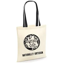 Agnes and Cat Cotton Bag 6oz - 35x30 cm - Naturally Artisan