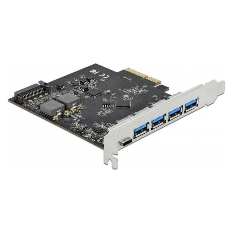 Delock PCI-Express-Karte USB 3.1 Gen2 - 1x USB-C + 4x USB-A (89026)