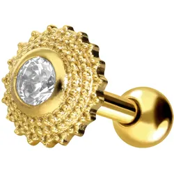 Chirurgenstahl Ohrpiercing ORIENTALISCHES DESIGN + KRISTALL
