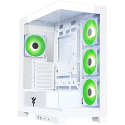 Itek SHOWBUI 45W Turm Weiss (ATX, mATX, Mini-ITX), PC Gehäuse, Weiss