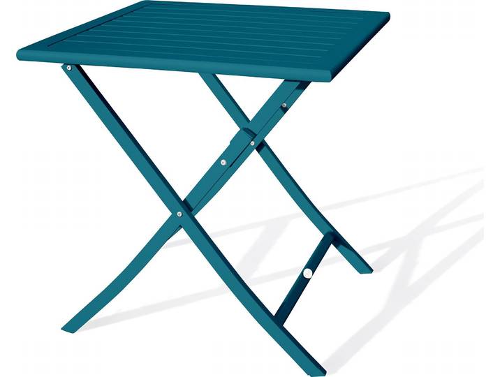 Table de jardin carrée pliante en aluminium