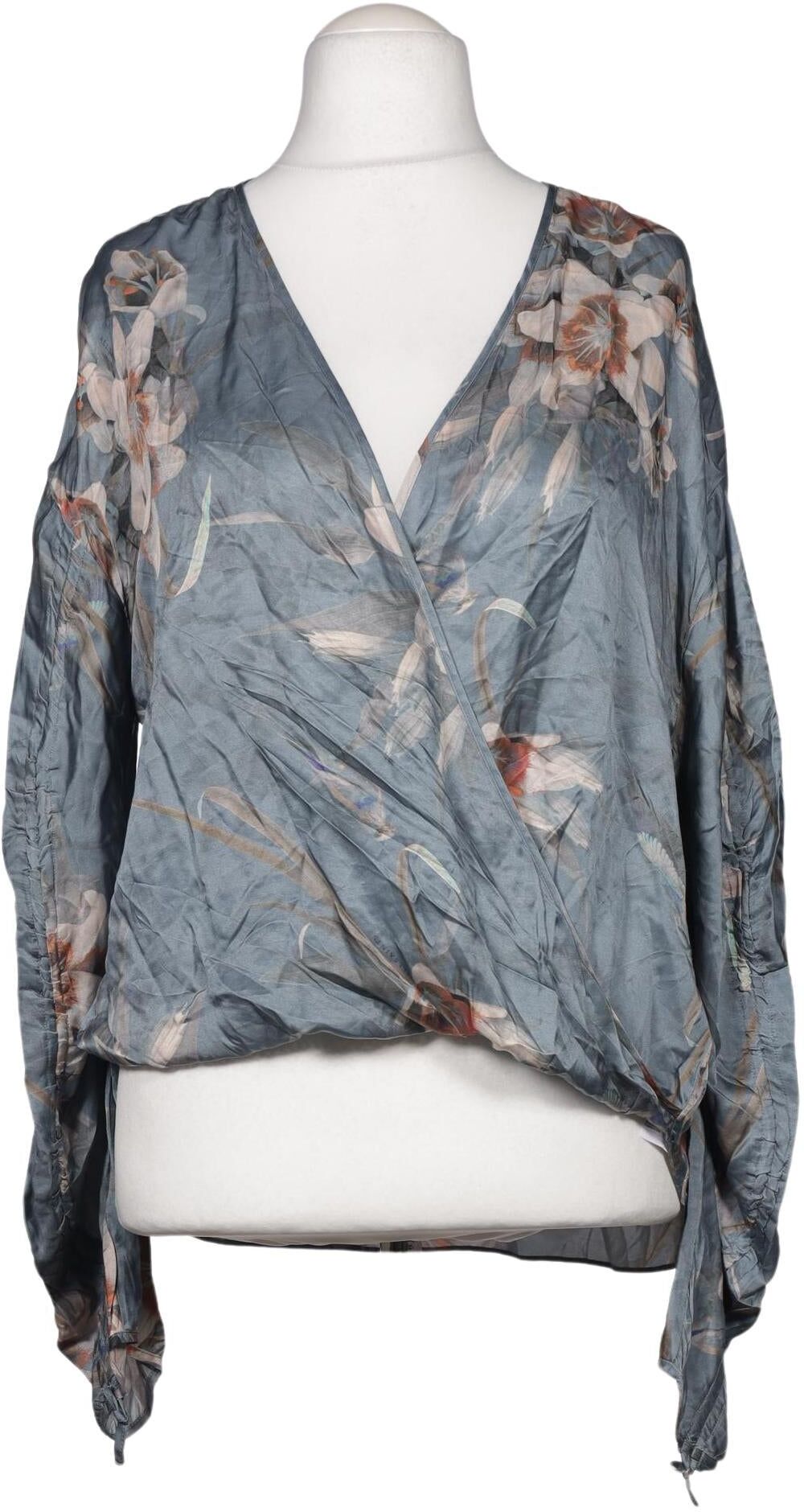 All Saints Damen Bluse, Hellblau, Gr. EU 40, Viskose / Seide - Second Hand