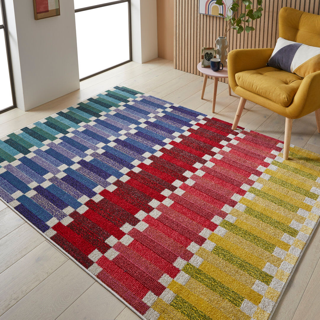 Concept Looms Geometric Area Rug Multi Rectangle 120 x 170cm