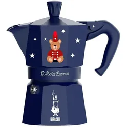 Bialetti Moka Express 1TZ blau Joyful Memories, Espressokocher, Blau