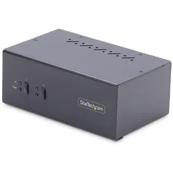 StarTech COM 2-Port KVM Switch Dual Monitor DisplayPort 4K 60Hz 2x USB 3.0 2x USB 2.0 Hotkey/Druckta, KVM Switch, Schwarz