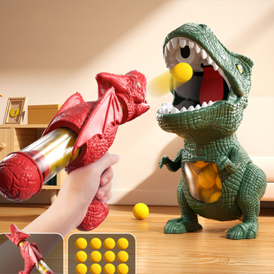 Quick Pick Pro Dinosaur Shooting Toy Tyrannosaurus Rex Soft Bullet Gun Interactive Kids Target Game dinosaur1