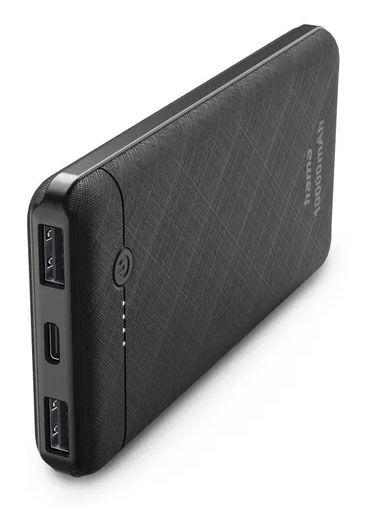 Hama 201753 10000 mAh Powerbank USB Typ-C (Schwarz) 00201753