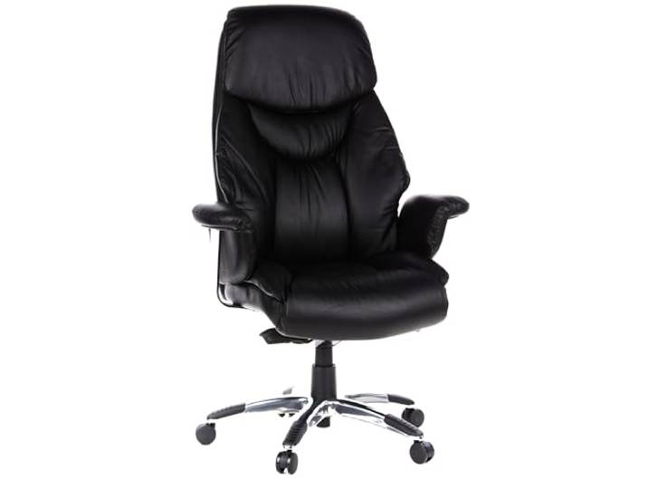 hjh OFFICE XXL Fauteuil de Direction Prado Similicuir Noir Fauteuil de Bureau Confortable avec Rembourrage épais\, Dossier Haut