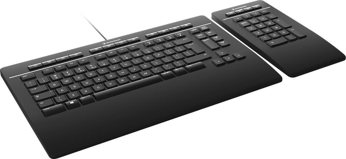 3Dconnexion Keyboard Pro mit Numpad Schwarz - deutsch 3DX-700091