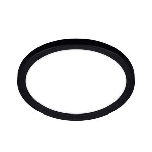 Blulaxa Deckenleuchte Plano slim, schwarz, LED, Ø 19 cm, 12 Watt / 1200 Lumen, warmweiß