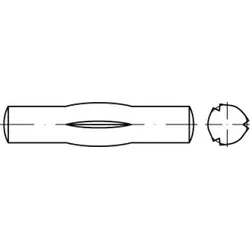 ISO 8745 - Stahl blank - 6x80 - Passkerbstifte