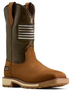 Ariat Activator Patriot ST (Men's) Work in Brown, Size 10 D, Leather