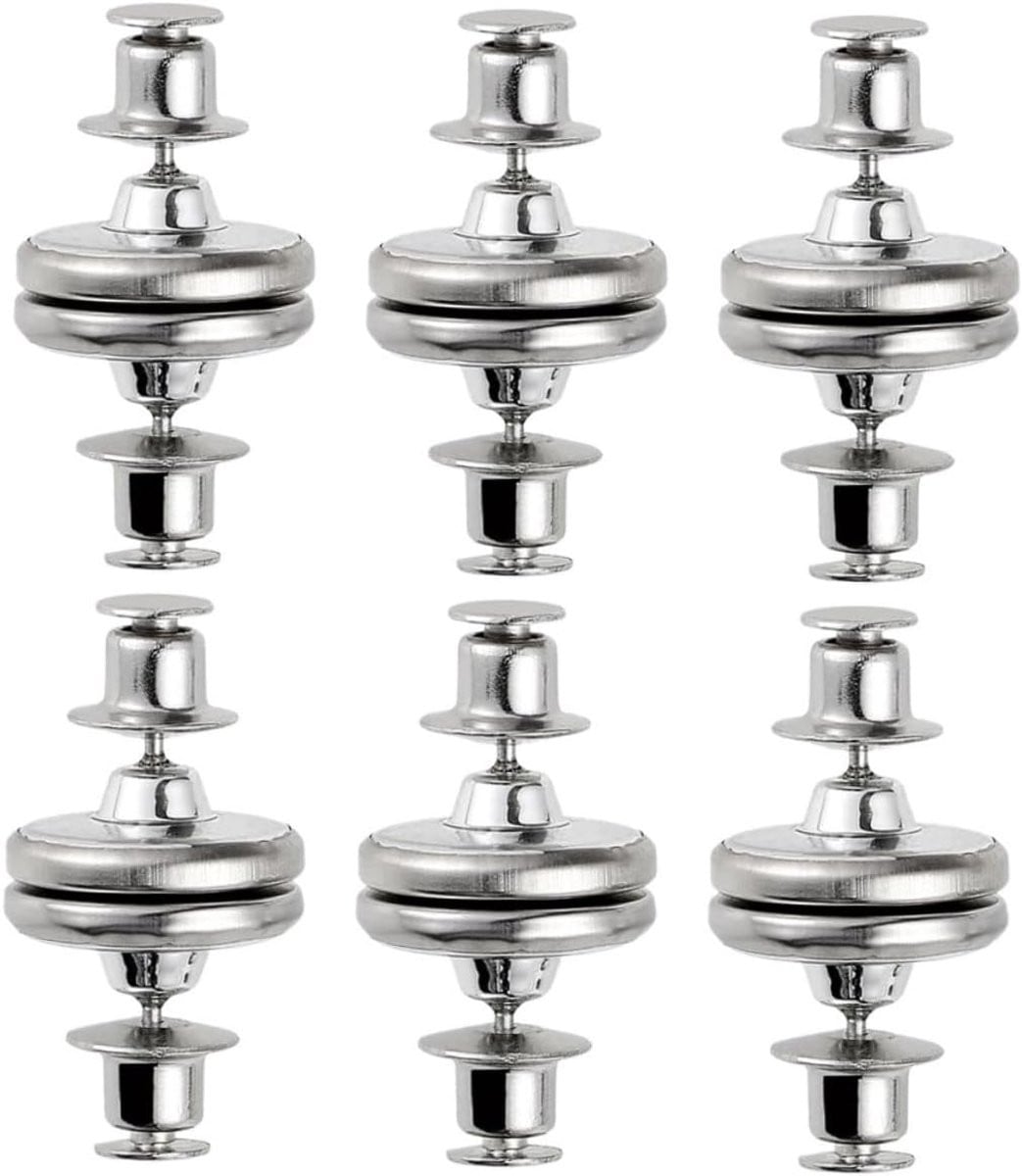 Magnetische gordijnsluitingen voor decoratie - 6 paren - Zilver