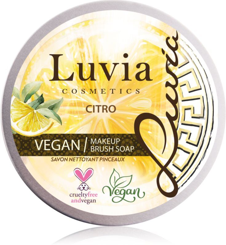 Luvia Cosmetics Brush Soap savon nettoyant pour pinceaux de maquillage avec parfums Citro 100 g