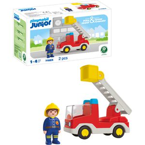 playmobil Spielset JUNIOR 71683, ab 1 Jahr, Feuerwehrleiterfahrzeug, 2 Teile