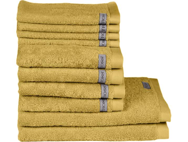 Handtuch Set ROSS Sinfonie , gelb (senf), Frottier, Frottier, Obermaterial: 100% Baumwolle, Handtuch-Sets, Handtuch Set, beinhaltet Gästetücher, Handtücher und Badetücher