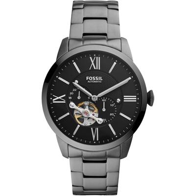 Automatikuhr FOSSIL "Townsman", grau, Armbanduhren, Kinder, Automatikuhr, Armbanduhr, Herrenuhr, mechanische Uhr, Edelstahlarmband