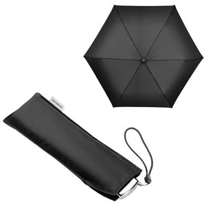 Samsonite Regenschirm Rain Pro Ultra Mini Flat, sturmfest, schwarz, manuell, Ø 88,5 cm, 22,5 cm, Taschenschirm