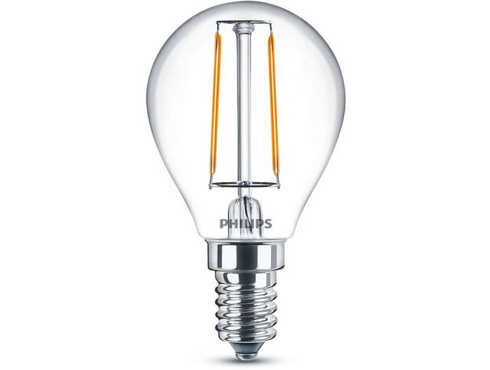 Leuchtmittel Philips Glas E14 400 W - Farbe: transparent - LED - Lichtfarbe: Extra warmweiss - LED Leuchtmittel