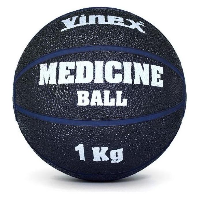 Vinex Piłka lekarska rehabilitacyjna 1kg Czarno-granatowa (VMB-L001P - 8882) (1 kg) (39554083)