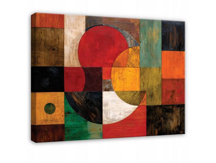 LEINWANDBILD Abstrakt Art Deco Orange 120x80 cm