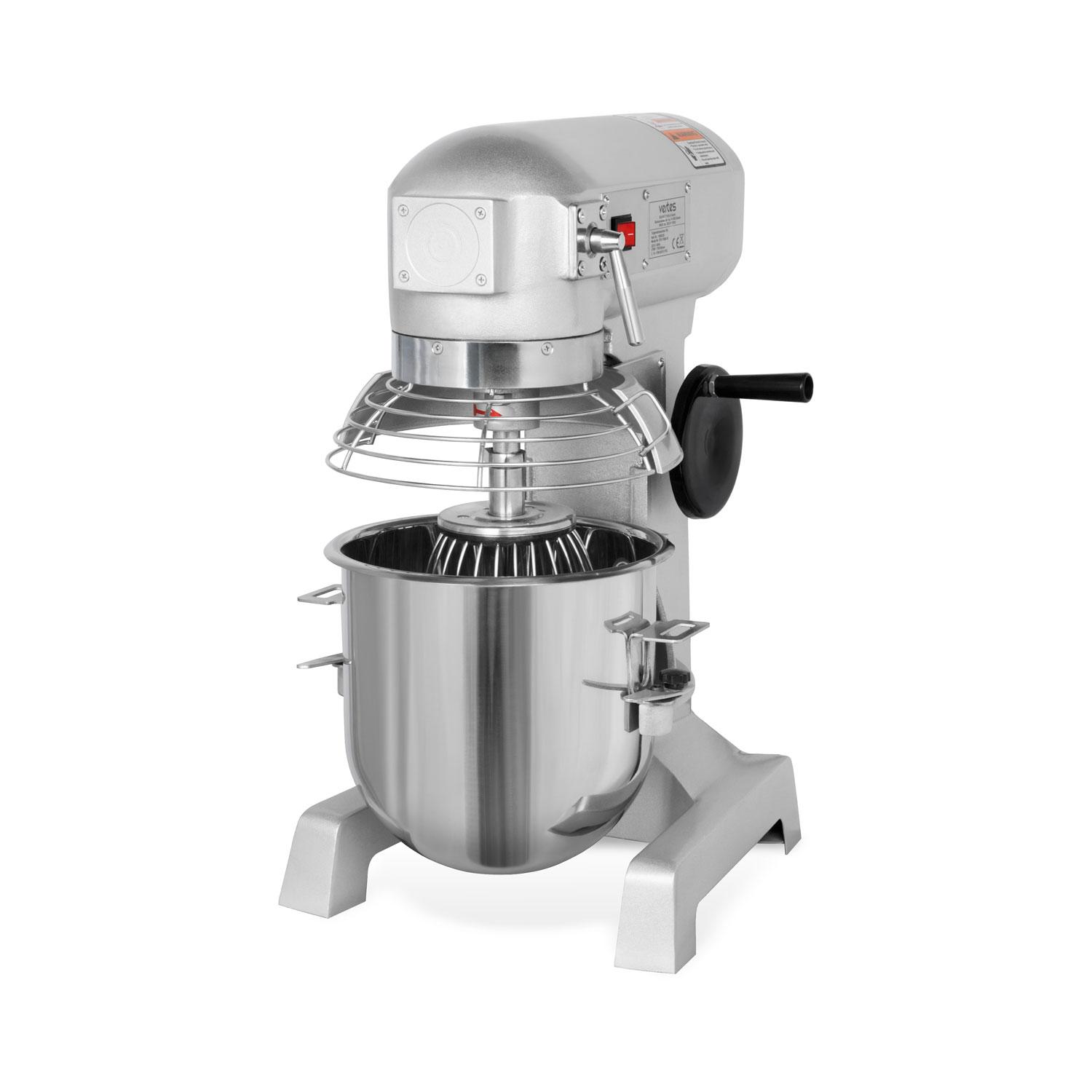 VERTES Professionelle Teigknetmaschine Knetmaschine Teigmaschine mit Planetenrührwerk, 10L Kapazität, Edelstahl Rührschüssel, Rührblatt