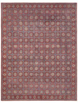 Terra by Obeetee Reverie Echo Deep Red Rug