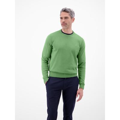 Strickpullover LERROS "Herren Strickpullover aus Baumwolle mit Crewneck Ausschnitt", Herren, Gr. 3XL, grün (sage grün), 100% Baumwolle, Pullover Strickpullover, Weicher Strick-Pullover, Rundhalsausschnitt, lange Ärmel, pflegeleicht