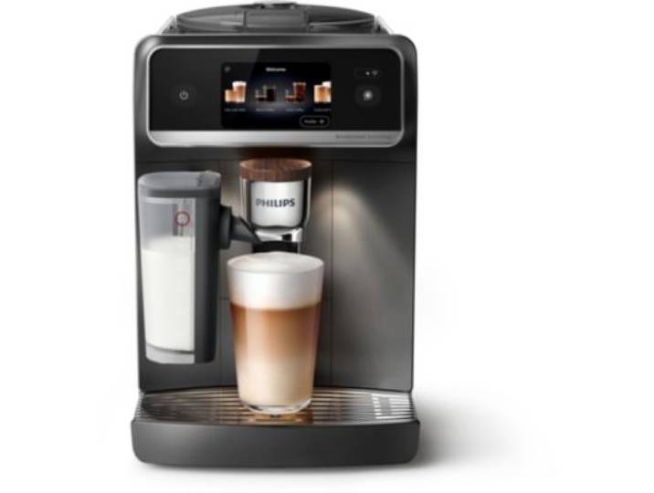 Philips - Expresso Broyeur Ep8757/12 Cafetière À Grain Aromis Lattego Pro, + 50 Boissons, Silentbrew, Noire