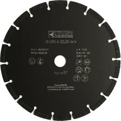 KRAFT WERKZEUGE Diamant-Trennscheibe Ø230 mm, Trockenscheibe und feine Welle