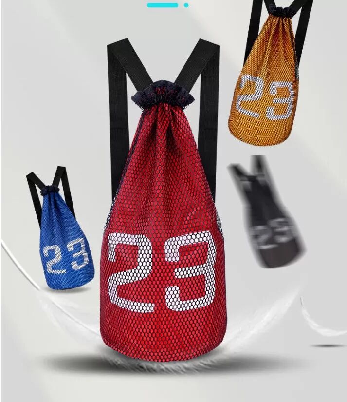 INF Sac de sport léger à cordon pour basket-ball/football - Sac à dos en tissu Oxford Bleu