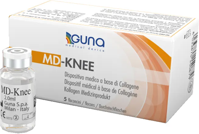 GUNA SpA Guna MD-Knee 5 Flaconcini da 2ml - Collagene Mesoterapia per Riduzione Rughe