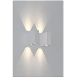 Brumberg Outdoor LED Wandleuchte, IP54, Up/Down, 230V, 2x5W 3000K 650lm 60°, Strukturweiß BRUM-10033173