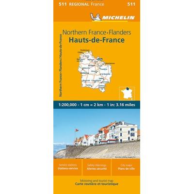 Michelin Nordfrankrankreich - Flandern, Karte von , Michelin, 978-2-06-725863-1
