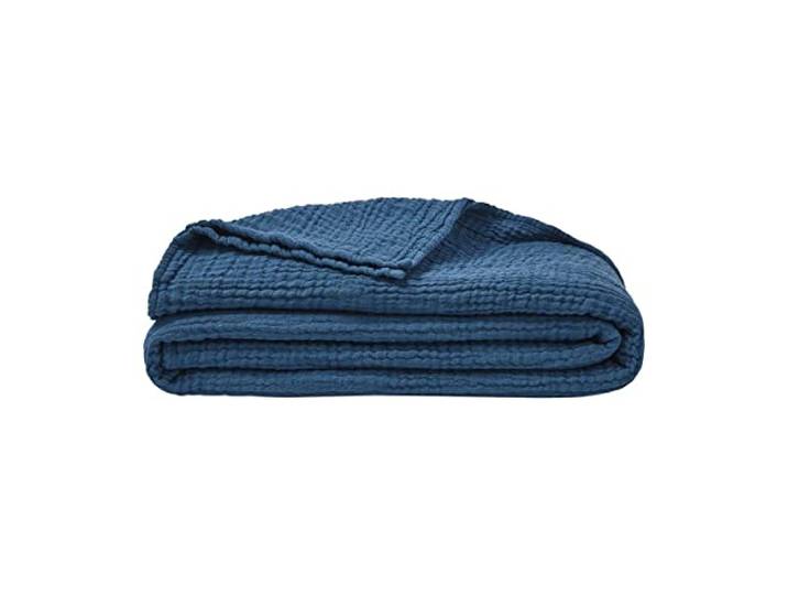 ESSIX Couvre lit uni en Gaze de Coton\, Jazzy\, 260x240cm